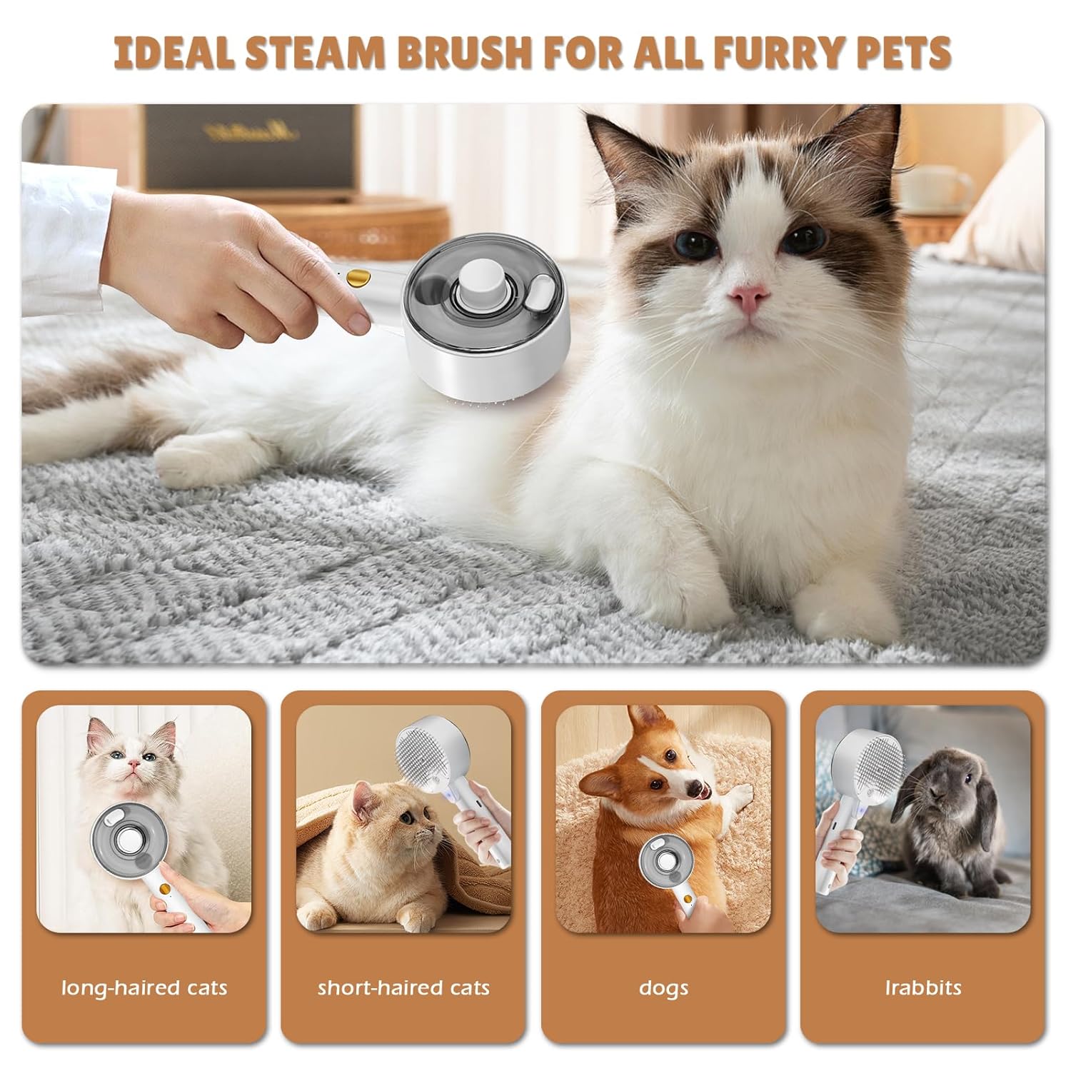 Steam Grooming Brush