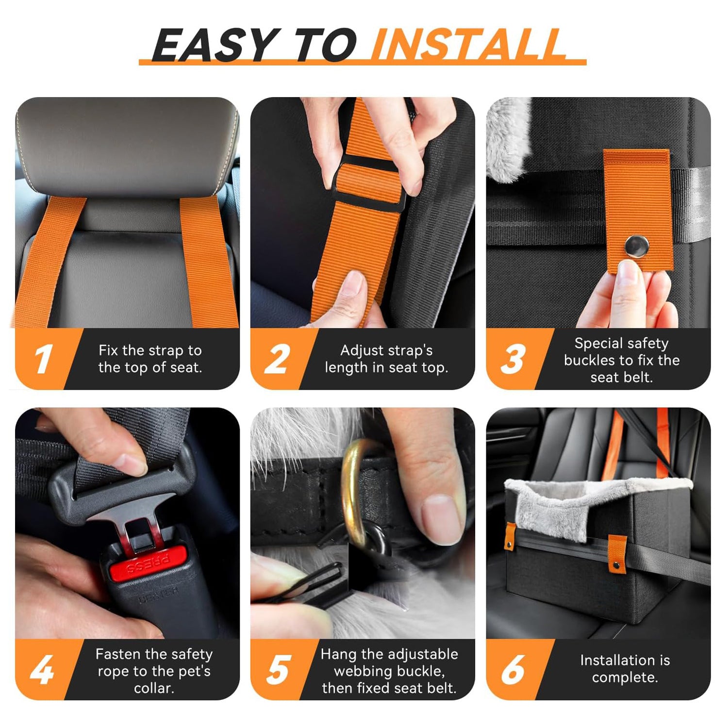 Portable Car Seat with Leash